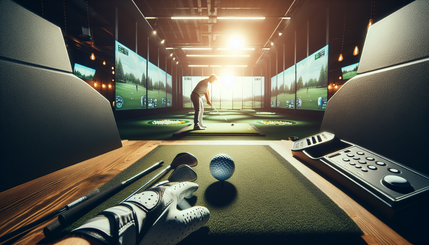 Indoor Golf Simulator Bar